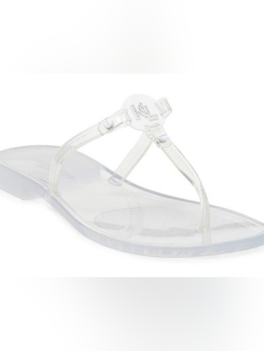 Size 10 - 🆕️ Karl Lagerfeld Wylda Clear Jelly Thong Sandal with Rhinestone